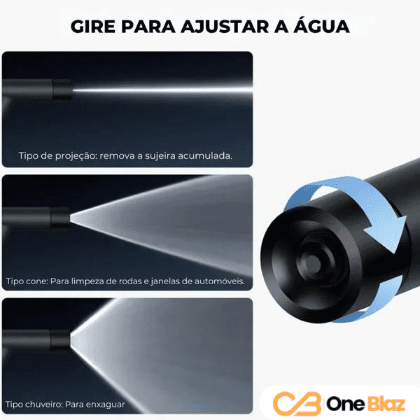 Pistola de Água Portátil de Alta Pressão para Carro - One Blaz