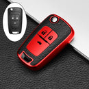 capa de chave automotiva em tpu com acabamento em couro para chevrolet protegendo chave contra riscos e quedas
