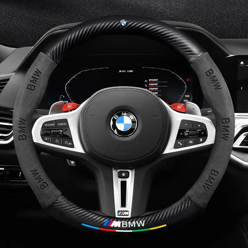capa de volante esportiva antiderrapante para BMW série M linhas F G E com acabamento premium