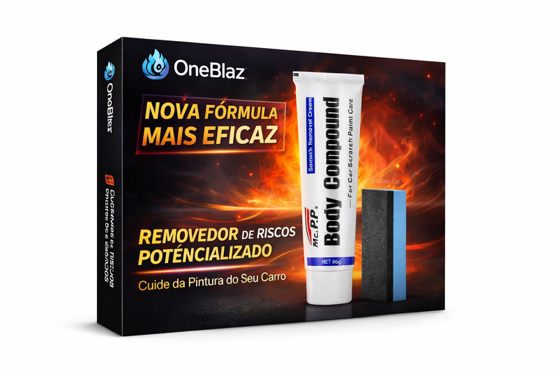 cera abrasiva removedora de riscos para pintura automotiva mc308 com esponja