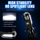 Lâmpada LED H4 20000LM com Mini Projetor Canbus 6500K – Farol Automotivo Alto e Baixo Plug and Play
