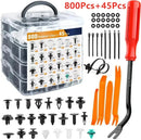 kit grampos automotivos universais com diversas peças para fixação de painéis e acabamentos de carro