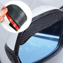 protetor de retrovisor automotivo anti chuva e sol em fibra de carbono instalado no espelho lateral