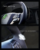 Capa de Volante Automotiva em Couro Microfibra para Chevrolet Blazer, Silverado e Tahoe – Antiderrapante Premium