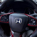 Car Steering Wheel Emblem H-Sticker For Honda Civic Accord City CRV Jade Fit Odyssey Hybrid Red Black Blue Interior Modification
