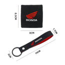Capa de Reservatório de Freio Moto Honda com Logo 3D – Protetor Anti Vazamento + Chaveiro (Kit 2 Peças)