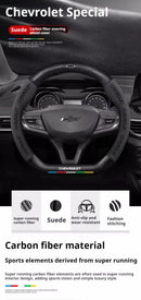 Capa de Volante em Camurça e Fibra de Carbono para Chevrolet – Antiderrapante Premium Esportiva