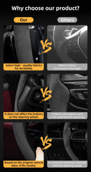 Capa de Volante Camurça Antiderrapante para Volkswagen – Grip Esportivo Segmentado Premium