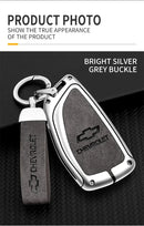 Capa de Chave Automotiva Premium em Couro e Liga de Zinco para Chevrolet, GMC e Buick – Proteção Completa com Design Luxo
