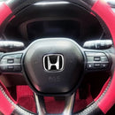 Car Steering Wheel Emblem H-Sticker For Honda Civic Accord City CRV Jade Fit Odyssey Hybrid Red Black Blue Interior Modification