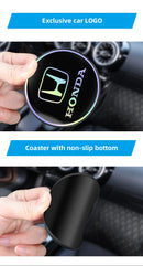 Tapete Porta-Copos Automotivo Honda – Base Antiderrapante para Copo (Kit 2 Peças)