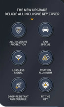 Capa de Chave Automotiva Premium em Couro e Liga de Zinco para Chevrolet, GMC e Buick – Proteção Completa com Design Luxo