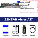 Câmera Veicular 2K DVR com WiFi e GPS Espelho Retrovisor – Dash Cam Automotiva com Visão Noturna e Monitoramento 24h