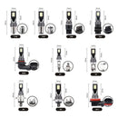 Lâmpadas LED Automotivas H11 H8 9005 9006 6000K Super Brancas