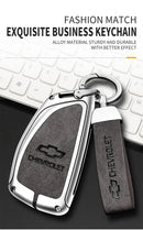 Capa de Chave Automotiva Premium em Couro e Liga de Zinco para Chevrolet, GMC e Buick – Proteção Completa com Design Luxo