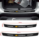 Protetor de Para-Choque Traseiro Fibra de Carbono para Chevrolet – Adesivo Anti Risco Porta-Malas