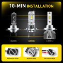 Lâmpada LED H7 Canbus 30000LM 6500K para Farol Automotivo – Luz Branca Ultra Forte Plug and Play
