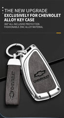Capa de Chave Automotiva Premium em Couro e Liga de Zinco para Chevrolet, GMC e Buick – Proteção Completa com Design Luxo