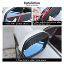Protetor de Retrovisor Anti Chuva Automotivo – Viseira Rain Eyebrow Universal (Kit 2 Peças