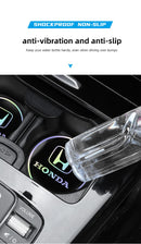 Tapete Porta-Copos Automotivo Honda – Base Antiderrapante para Copo (Kit 2 Peças)