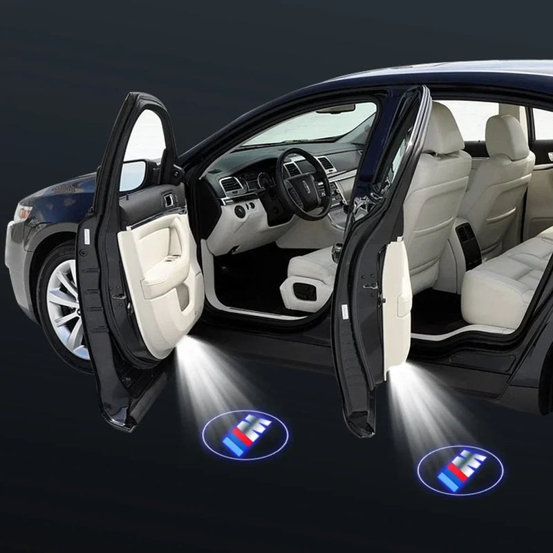 Projetor LED de Porta BMW Welcome Light – Luz de Cortesia com Logo para Série 3, 5, 7 e X1 (Kit 2 ou 4 Peças)