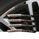 Kit 4 Emblemas Metálicos Limited Edition para Centro de Roda Premium