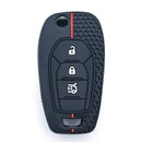 Capa de Chave Automotiva Silicone para Chevrolet Cruze, Onix e Tracker – Proteção Completa Anti Risco Flip Key
