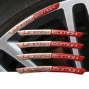 Kit 4 Emblemas Metálicos Limited Edition para Centro de Roda Premium