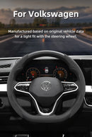 Capa de Volante Camurça Antiderrapante para Volkswagen – Grip Esportivo Segmentado Premium