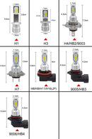 Lâmpadas LED H11 H8 H9 30000LM 3000K 6000K Alta Potência Automotiva
