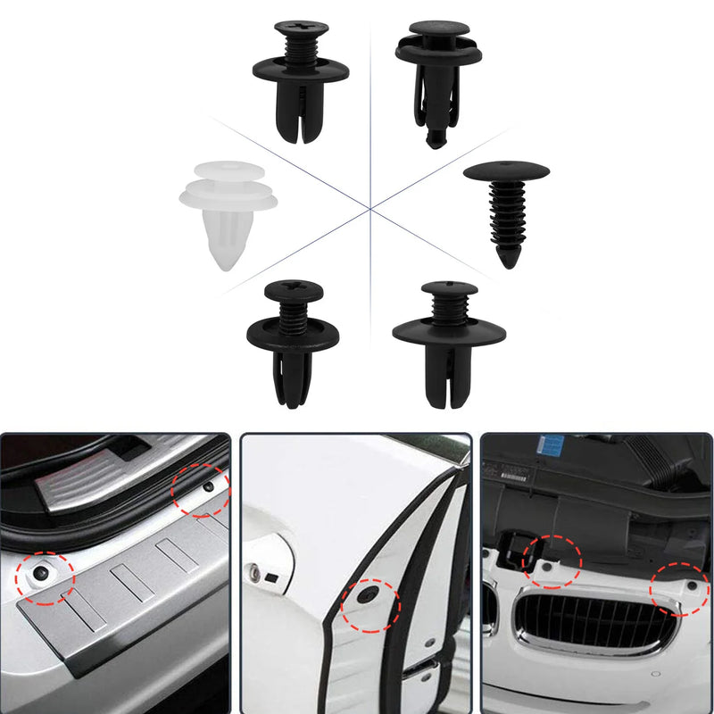 Kit Grampos Automotivos Universais para Fixação de Painéis 50 a 100 Pe