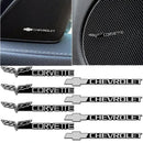 Kit 4 Emblemas Metálicos Chevrolet para Som Automotivo e Interior