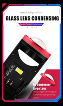 Lâmpada LED Automotiva H4 Mini Projetor 100W 30000LM – Farol Alto e Baixo com Turbo Fan 6000K (Kit 2 Peças)