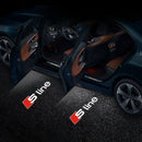 2025 Hot 2Pcs 3D HD LED Light Car Door Projector Welcome Lights Car Accessories For Audi S3 S5 S1 S4 S2 S6 RS3 RS4 RS5 RS6 RS8 B