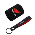 Capa de Reservatório de Freio Moto Honda com Logo 3D – Protetor Anti Vazamento + Chaveiro (Kit 2 Peças)
