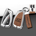 Capa de Chave Automotiva Premium em Couro e Liga de Zinco para Chevrolet, GMC e Buick – Proteção Completa com Design Luxo