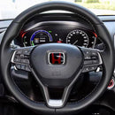 Car Steering Wheel Emblem H-Sticker For Honda Civic Accord City CRV Jade Fit Odyssey Hybrid Red Black Blue Interior Modification