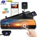 Câmera Veicular 2K DVR com WiFi e GPS Espelho Retrovisor – Dash Cam Automotiva com Visão Noturna e Monitoramento 24h