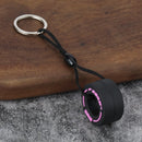 Chaveiro Automotivo em Formato de Pneu Borracha Estilo Carro