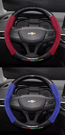 Capa de Volante em Camurça e Fibra de Carbono para Chevrolet – Antiderrapante Premium Esportiva
