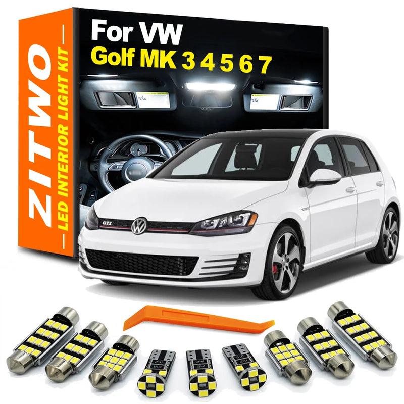 ZITWO Full LED Interior Foot Light Luggage Bulb Kit For VW Volkswagen Golf 3 4 5 6 7 MK3 MK4 MK5 MK6 MK7 1991-2018 Accessories