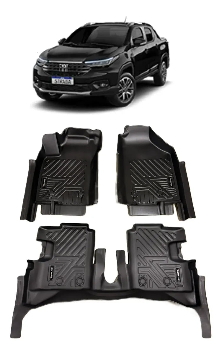 Tapete Bandeja Fiat Strada 4 Portas - kit completo