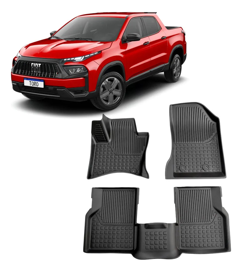 Tapete Bandeja Fiat Toro 16/26 Sob Medida Jogo Completo