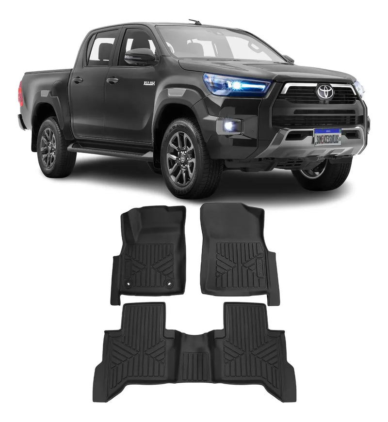 Tapete Bandeja Toyota Hilux 2016 À 2027 Sob Medida Jogo Completo