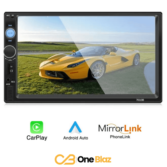 Central Multimídia Universal 2 Din 7 Polegadas com Apple Carplay e Android Auto, Bluetooth e câmera de ré