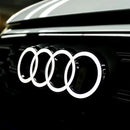 Emblema Audi Dynamic Light LED Iluminado para personalização automotiva com instalação simples