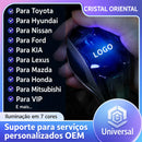 Manopla de Câmbio em Cristal com LED Recarregável Universal para Carros